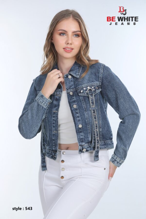 Be White Women's Blue Jeans Jacket - Image 2