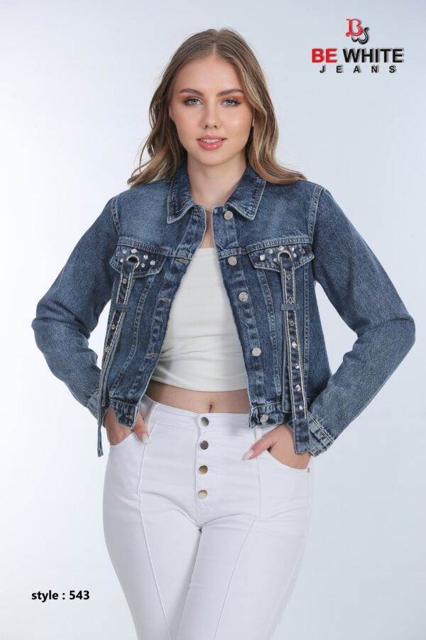 Be White Women's Blue Jeans Jacket - Image 3